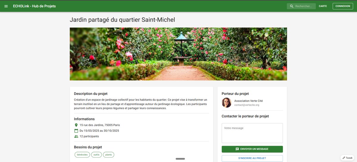 Mockup ECHOLink — Fiche projet détaillée